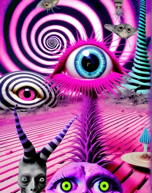 Prompt: Extreme psychedelic hyperrealism- Super high definition ultra textural Weird creepy psychedelic creature thing, surrealism, detailed, highres, intense colors, eerie lighting, bizarre features, unsettling atmosphere, otherworldly, distorted proportions, mind-bending, dreamlike, abstract, nightmarish, organic textures