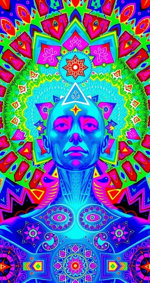 Prompt: dmt realm, human experiencing DMT, dmt entity, psychedelic DMT hallucinations, breakthrough, Gotcha! Here you go: kaleidoscopic, fractals, geometric patterns, neon colors, iridescent hues, sacred geometry, mandalas, entities, hyperspace, cosmic artistry, telepathic communication, vibrant, swirling, morphing, hyper-real, alternate dimension, intricate designs, visual symphony, ethereal, transcendent, otherworldly, luminous, shimmering, pulsating, infinite, timeless, interconnected, energetic, mystical, surreal, profound, mind-bending, celestial, astral, vivid, intense, immersive, expansive, transformative, euphoric, visionary, enchanted, dreamlike, awe-inspiring.