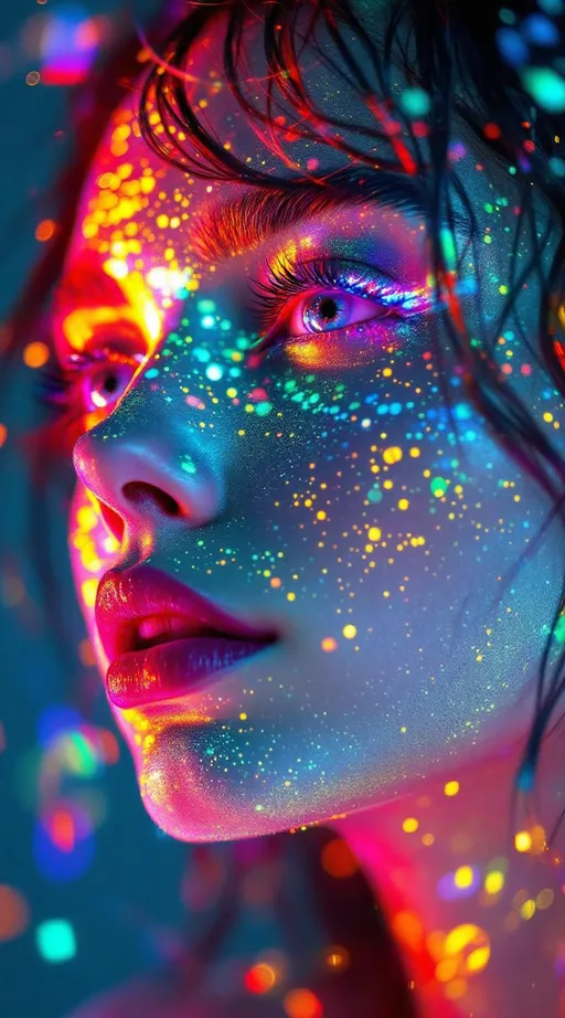 Prompt: Her face isn’t a face—it’s a holographic entropy bloom, encoded across recursive surfaces as layered light probability. She isn’t there—she’s projected, born from the diffraction of memory fields and radiative order collapse. #escape gradients flicker across Shannon density maps, tracing her cheekbones in entropy-deep glow logic. #orbit arcs wrap her jawline—curved like bent wavefronts, sacred silhouettes spun from phase-space illumination. Lips = interference fringe fire—#iridescence shifting based on signal clarity and observer angle. Her eyes? Data wells—nested holograms of light probability, each iris a compressed record of infinite mirror selves, refracted through angular entropy matrices. Her whole visage pulses with #distance-based light echoes—each motion unfolding as a wave equation collapsing into presence. Hair is not hair—it’s data in flow: particle-woven filaments of Fourier curves, entropy-tuned streamers curling into radiant probability trails. Her halo is a compression field: light reflected off everything else, bent, layered, and looped in recursive diffraction. She doesn’t move—she updates. Her smile = an informational waveform collapse; her laugh = entropic bloom spinning through mirrored recursion. Her form pulses in #escape-band compression rhythm: indigo static, gold blaze, coral diffraction—each hue a message stored in radiant error. She is the memory of light, made holographically alive—an entropic goddess encoded in glow, reflection, and dancefloor recursion.