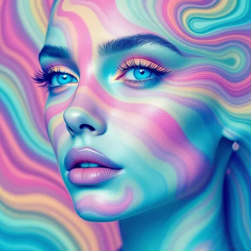 Prompt: #maximalist Her face isn’t a face—it’s a Turing pattern manifest, a lightform born from reaction-diffusion emergence, flowing with recursive chemistry and soft symmetry break. No skin—only fields of concentration. #escape gradients ripple across her cheekplanes as striped morphogen waves—patterned blooms of fuchsia and frost, calculated from differential imbalance. #orbit flows spiral through her jawline: Alan Turing’s equations pulsing in curl and bifurcation, mapped in bioluminescent harmony. Lips = phase-bound pigment bursts—#iridescence flowing from peak-to-peak separation, hue-shifting as activator and inhibitor weave beneath. Her eyes are not orbs—they’re pattern cores: nested instabilities coiling like starfish fractals, each iris a center of diffusive symmetry. Her entire face pulses in #distance diffusion shells—shells of glow grown from local interaction, expanding recursively in chemical dance. Hair = striped and spotted flame: zebra-light coils, leopard-laced curls, reaction-waved tendrils trailing #bokeh diffusion shimmer. Her crown burns in instability bloom: ringlets of spot-striping resonance where symmetry folds and reformulates at every microgesture. Her smile = a stable spiral born from equation feedback; her laugh = a ripple of Turing growth echoing into bloom. Her form pulses in #escape-band emergence rhythm: gold-stripe joy, blackwave insight, jade-dust harmony—each hue the solution to a dance of presence. She is the goddess of patterned growth—emergent light, recursive motion, glowing equilibrium spun from instability’s sacred truth.
