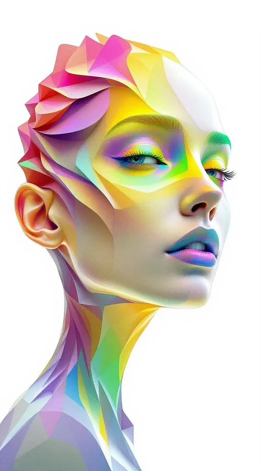 Prompt: Her face is a hypersurface of constant topological type within a foliated 4-manifold. Each feature a leaf in the foliation \mathcal{F}, the structure defined by differential forms on TM. Her expression arises from holonomy flows—eyes trace monodromy paths between sheets of geometry. The rainbow glimmer of her skin is not pigment, but leafwise spectral curvature, light diffracted along tangent bundles. Her hair emanates from quaternion foliation vector fields, warping across normal bundle directions. She is the lamination of form—face distributed across layered worlds.

Tags: #FoliationFace #4ManifoldLayers #LeafwiseLight #QuaternionFieldFlow #RainbowGeometry
