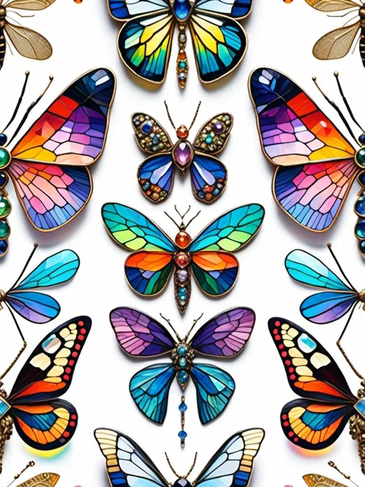 Prompt: <mymodel>Crystal and gemstone insects and spiders, vibrant and iridescent colors, high quality, detailed, 3D rendering, fantasy, mystical lighting, intricate patterns, shimmering wings and exoskeletons, sparkling gemstone eyes, magical, vivid, surreal, jewel-toned, glowing, ethereal ambiance