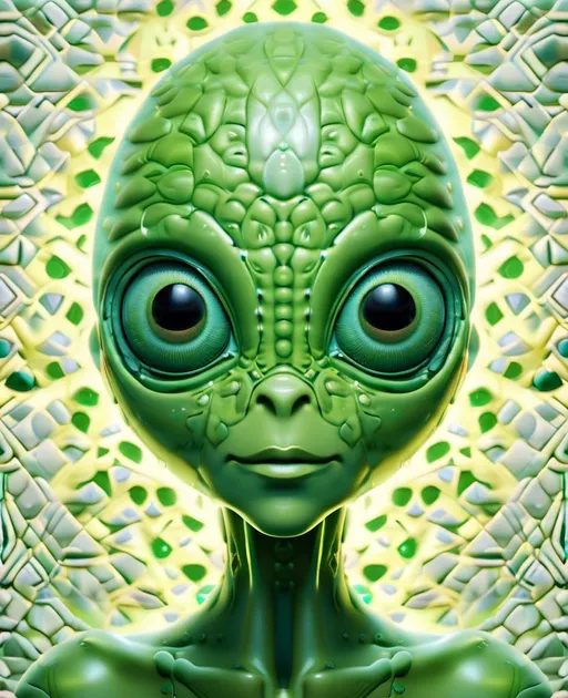Prompt: extremely hyperrealistic ultra textural green aliens. “Little green men”, in outer space ufo flying saucer, Sure thing! Here are some words describing aliens, specifically of the "little green men" variety:

Extraterrestrial, humanoid, green skin, large eyes, almond-shaped eyes, elongated limbs, slender body, antennae, bald head, smooth skin, small stature, three-fingered hands, otherworldly, mysterious, advanced technology, flying saucer, UFO, space traveler, intergalactic, extreme high organic and metallic extremely hyperrealistic ultra textural green aliens. “Little green men”, in outer space ufo flying saucer, Extraterrestrial, humanoid, green skin, large eyes, almond-shaped eyes, elongated limbs, slender body, antennae, bald head, smooth skin, small stature, three-fingered hands, otherworldly, mysterious, advanced technology, flying saucer, UFO, space traveler, intergalactic, extreme high organic and metallic <mymodel>texture