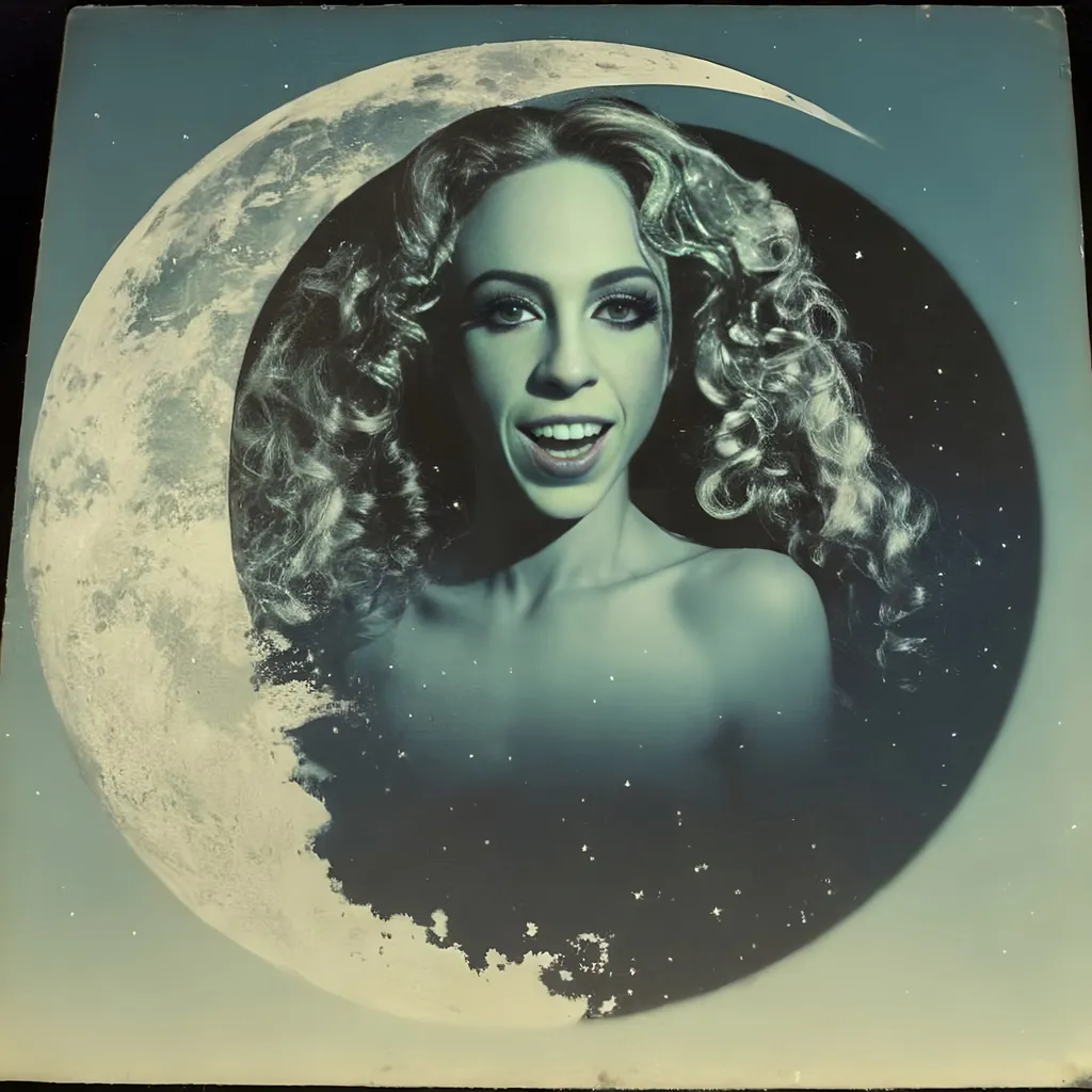 Prompt: Vintage Cyanotype print of a alien girl on the moon, long curly blond hair,  detailed silhouette, vintage artistic style, cool tones, subtle moonlight, high quality, cyanotype print, vintage, detailed silhouette, moon, girl, subtle lighting, cool tones