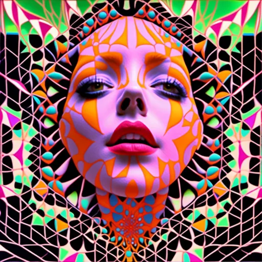 Prompt: <mymodel>Psychedelic fractal art with geometric patterns, vibrant auras, high-definition, detailed, surreal, psychedelic, trippy, vibrant color palette, intricate fractal geometry, mesmerizing auras, mind-bending patterns, high quality, ultra-detailed, surrealism, mesmerizing, intense colors, intricate details, geometric designs, vibrant and surreal