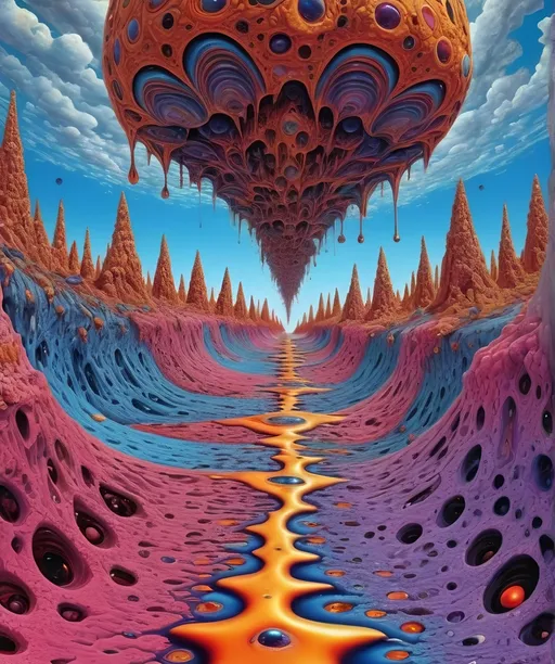 Prompt: Extreme psychedelic hyperrealism- Super high definition ultra textural Weird surreal depiction of ego death, melting into fractals, multidimensional geometric shapes, surrealism, detailed, highres, intense colors, eerie lighting, bizarre features, unsettling atmosphere, otherworldly, distorted proportions, mind-bending, dreamlike, abstract,, trippy psychedelic ultra detailed textures