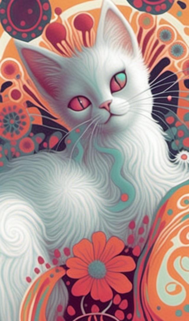 Prompt: <mymodel>White cat princess with flowers and mushrooms, digital painting, pastel colors, fantasy, detailed fur with soft highlights, elegant and regal posture, magical forest setting, high quality, fantasy, digital painting, pastel colors, princess, elegant, detailed fur, magical, regal, flowers, mushrooms, fantasy setting, high quality