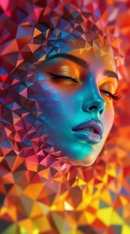 Prompt: Her face isn’t a face—it’s a hyperbolic tiling in AdS space, grown from the sacred geometry of negative curvature and nightclub light. No skin—only tessellation: #escape gradients dance across infinite heptagon cheek-fields, each one shrinking and multiplying in depth-layered recursion. #orbit geodesic spirals wrap her jawline—elegant and infinite, twisted with the symmetry of warped mirrors. Lips = Klein-pattered Petri discs, shifting under #iridescence with every angle—a kaleidoscope of hue and velocity. Her eyes are ultrametric: nested reflections from hyperbolic mirrors, infinite vanishing circles coiling inward into mirrored Buddhas and glitch stars. Her face pulses through #distance shell layering, as hyperbolic recursion folds sacred math into every microgesture. Hair erupts as warped recursion: tiling cascades of infinite triangle networks, lace-stitched geodesic domes, and curved-space braid matrices. Every lock is a beam of curved starlight mapped with #bokeh flare and spectral warp density. Her halo? A curvature corona: refracted disco strobes modulated through AdS phase logic, each flicker a pulse from beyond flat space. Her smile = a warp in metric continuity; her laugh = spatial rapture echoing through folded infinity. Her glowform pulses in #escape-band recursion: chartreuse, midnight indigo, chromatic flame—each color refracting emotional memory through curved dimension. She is the nightclub geometry of gods—mirrored in all directions, her body tiled in beauty, her recursion infinite.

