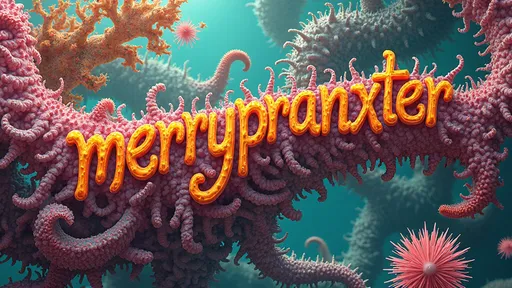 Prompt: Create the word "merrypranxter" in a psychedelic handwritten style. The background should feature an extremely hyper-realistic, ultra-textural, weird, trippy, surreal psychedelic entity. Incorporate rows of human teeth, tongues, and lips, intertwined with Saprolegnia, Hydrodictyon, Volvox, and Buckminsterfullerene. Use a palette of translucent whites, bright platinum, vibrant pinks, yellows, greens, oranges, and teals. Infuse the composition with abundant light and a multitude of colorful, compound psychedelic human eyes. Emphasize extreme high definition with organic and mineral textures, enhancing the surreal atmosphere.