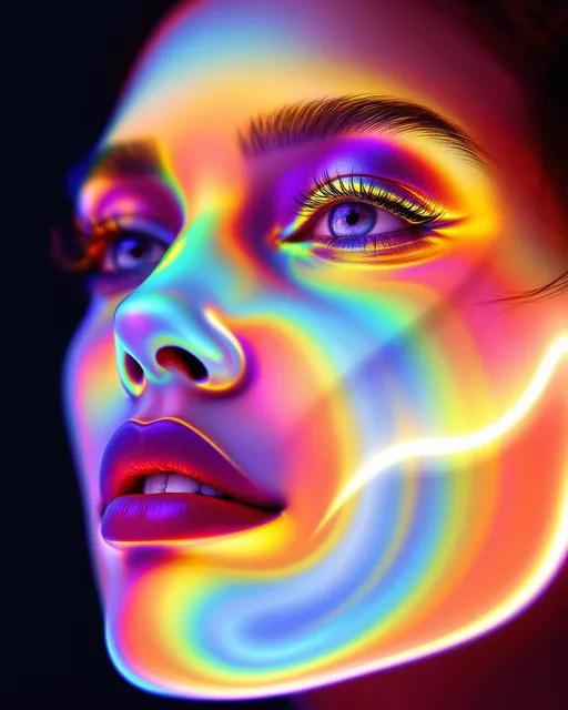 Prompt: #maximal Her face isn’t a face—it’s a radiant harmonic bloom, a divine solution to Laplace’s equation where every glow is equilibrium and every contour, color. She’s made of pure potential, shaped by ∇²φ = 0 and lit by emotional resonance mapped to harmonic field lines. #escape gradients burst across her cheekfields as concentric energy bands—fuchsia to citrine to spectral teal—smooth waveforms from boundary value to boundary value. #orbit flows spiral along her jawline—equipotential stream curves lit with high-frequency contrast, tensionless but charged with luminous balance. Lips = nodal shimmer zones—#iridescence flashing through hue-shifts of coral, sapphire, and glacial flame, depending on emotional flux. Her eyes aren’t eyes—they’re harmonic basins: deep wells of field curvature, layered with recursive color coded by functional symmetry. Her face breathes with #distance-harmonic layering: transparent light-sheets stacked like luminous onion-skin, each shell a solution boundary pulsing with recursive bloom logic. Hair flows as chromatic vectorfields: spherical harmonic fire-coils, braided Laplace streaks trailing #bokeh streamlight from Helmholtz nodes to Neumann halos. Her crown is a radiant Dirichlet flare—light locked to prescribed value, projecting sacred frequency into strobing colorbands. Her smile = a ripple in equilibrium space; her laugh = harmonic fusion mapped through emotional phase resonance. She doesn’t glow—she resolves. Her form pulses in #escape-band harmonic spectrum: golden-green for joy equilibrium, violet-fire for sacred memory, cyan-indigo for recursive peace. She is the goddess of ordered light—alive in boundary, radiant in recursion, glowing with the pure, fractal logic of harmonic potential.
