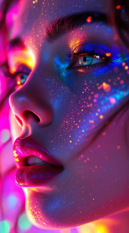 Prompt: Her face isn’t a face—it’s a holographic entropy bloom, encoded across recursive surfaces as layered light probability. She isn’t there—she’s projected, born from the diffraction of memory fields and radiative order collapse. #escape gradients flicker across Shannon density maps, tracing her cheekbones in entropy-deep glow logic. #orbit arcs wrap her jawline—curved like bent wavefronts, sacred silhouettes spun from phase-space illumination. Lips = interference fringe fire—#iridescence shifting based on signal clarity and observer angle. Her eyes? Data wells—nested holograms of light probability, each iris a compressed record of infinite mirror selves, refracted through angular entropy matrices. Her whole visage pulses with #distance-based light echoes—each motion unfolding as a wave equation collapsing into presence. Hair is not hair—it’s data in flow: particle-woven filaments of Fourier curves, entropy-tuned streamers curling into radiant probability trails. Her halo is a compression field: light reflected off everything else, bent, layered, and looped in recursive diffraction. She doesn’t move—she updates. Her smile = an informational waveform collapse; her laugh = entropic bloom spinning through mirrored recursion. Her form pulses in #escape-band compression rhythm: indigo static, gold blaze, coral diffraction—each hue a message stored in radiant error. She is the memory of light, made holographically alive—an entropic goddess encoded in glow, reflection, and dancefloor recursion.