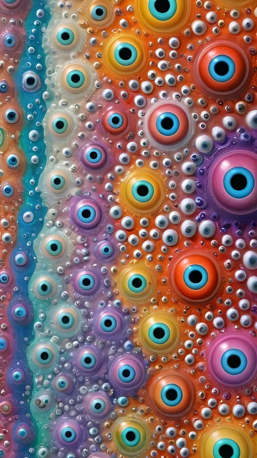 Prompt: an extremely hyper realistic ultra super textural weird trippy surreal psychedelic entity, Quadrifolium Curve, apollonian gaskets, catenoids, white, translucent, clear, bright bright pastel colors, oil slick rainbow sheen effect, lots and lots of light, lots of crazy colorful compound psychedelic human eyes, rows of human teeth, fungus, atoms, diatoms, enneper sufaces, apollonian gaskets, Quadrifolium Curve