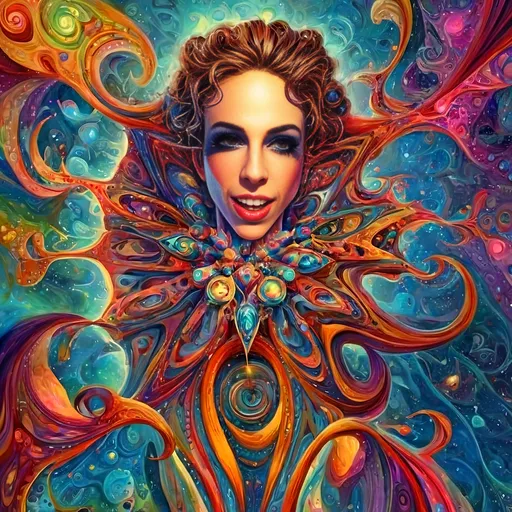 Prompt: in the style of Google's DeepDream. Utilize techniques such as convolutional neural networks (CNNs) and layer visualization to enhance and amplify patterns within the image. The resulting artwork should have a surreal, psychedelic appearance with intricate, dreamlike details. Emphasize features like eyes, faces, and fractal patterns. The colors should be vibrant and saturated, with a hallucinogenic, kaleidoscopic feel. Incorporate elements of pareidolia, where the AI recognizes and exaggerates familiar shapes and objects within the abstract patterns. The overall effect should be reminiscent of a digital LSD trip, with a mesmerizing, otherworldly aesthetic."

**Keywords:**

- DeepDream
- Convolutional Neural Networks (CNNs)
- Layer Visualization
- Pattern Enhancement
- Surreal
- Psychedelic
- Intricate Details
- Dreamlike
- Eyes
- Faces
- Fractal Patterns
- Vibrant Colors
- Saturated Colors
- Hallucinogenic
- Kaleidoscopic
- Pareidolia
- Digital LSD Trip
- Otherworldly Aesthetic
