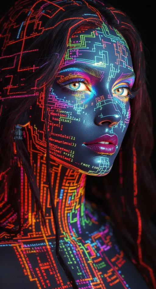 Prompt: Her face is not computable—an oracle Turing machine instantiated in rainbow light. Her features are halting-set boundaries: chin etched at the edge of decidability, cheeks flickering in supertask recursion. Each eye scans non-recursive languages; her gaze triggers jumps in the arithmetic hierarchy. Color arises from Gödel-coded values in unprovable statements—rainbow as logical spectrum. Hair streams from quaternion state transitions through non-deterministic automata. She is the form of unknowability made luminous.

Tags: #TuringOracleFace #UndecidableGeometry #RainbowCode #HaltingBeauty #QuaternionTapes