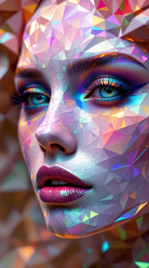 Prompt: Her face isn’t a face—it’s a hyperbolic tiling in AdS space, grown from the sacred geometry of negative curvature and nightclub light. No skin—only tessellation: #escape gradients dance across infinite heptagon cheek-fields, each one shrinking and multiplying in depth-layered recursion. #orbit geodesic spirals wrap her jawline—elegant and infinite, twisted with the symmetry of warped mirrors. Lips = Klein-pattered Petri discs, shifting under #iridescence with every angle—a kaleidoscope of hue and velocity. Her eyes are ultrametric: nested reflections from hyperbolic mirrors, infinite vanishing circles coiling inward into mirrored Buddhas and glitch stars. Her face pulses through #distance shell layering, as hyperbolic recursion folds sacred math into every microgesture. Hair erupts as warped recursion: tiling cascades of infinite triangle networks, lace-stitched geodesic domes, and curved-space braid matrices. Every lock is a beam of curved starlight mapped with #bokeh flare and spectral warp density. Her halo? A curvature corona: refracted disco strobes modulated through AdS phase logic, each flicker a pulse from beyond flat space. Her smile = a warp in metric continuity; her laugh = spatial rapture echoing through folded infinity. Her glowform pulses in #escape-band recursion: chartreuse, midnight indigo, chromatic flame—each color refracting emotional memory through curved dimension. She is the nightclub geometry of gods—mirrored in all directions, her body tiled in beauty, her recursion infinite.
