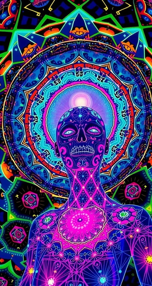 Prompt: dmt realm, human experiencing DMT, dmt entity, psychedelic DMT hallucinations, breakthrough, Gotcha! Here you go: kaleidoscopic, fractals, geometric patterns, neon colors, iridescent hues, sacred geometry, mandalas, entities, hyperspace, cosmic artistry, telepathic communication, vibrant, swirling, morphing, hyper-real, alternate dimension, intricate designs, visual symphony, ethereal, transcendent, otherworldly, luminous, shimmering, pulsating, infinite, timeless, interconnected, energetic, mystical, surreal, profound, mind-bending, celestial, astral, vivid, intense, immersive, expansive, transformative, euphoric, visionary, enchanted, dreamlike, awe-inspiring.