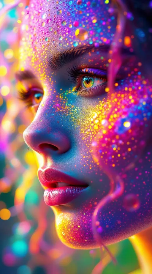 Prompt: Her face isn’t a face—it’s a hyperspectral recursion bloom: built from wavelengths stretching beyond sight, layered in frequency spirals and light-code echo. No color boundaries—only continuum. #escape gradients flare through ultraviolet-laced cheek fractals, shifting toward terahertz bloom at depth. #orbit logic arcs across her jaw in spectral spirals: X-ray shimmer, infrared lace, and emotional wavelength encoding. Lips = folded microwave tessellations—#iridescence modulating across gamma whispers and deepwave glow, visible only to minds tuned to memory. Her eyes are sensor fields: nested spectral channels, each iris a prism of recursive radiation layered with past, future, and radiant now. Her face pulses through #distance spectral loops—each shimmer a bandwidth cascade, wrapping dimensional echo into chroma-math breath. Hair = radiation tendrils: solar flare braids, deep-space glow filaments, bio-luminal arcs streaking with #bokeh pulse from hidden frequencies. Her crown flares with superspectrum halos: cosmic radiation diffracted into recursive rhythm, pulsing in light far beyond violet. Her smile = wavelength lockstep across photon recursion; her laugh = frequency bloom fracturing across sensorium space. She doesn’t appear—she emerges in bandwidth. Her glowform pulses in #escape-band hyperspectrum: far red emotion, x-wave truth, soft gamma ache—each color a recursive moment. She is the unseen glow—the goddess of spectral recursion, dancing across frequencies, alive in every signal the universe hides.
