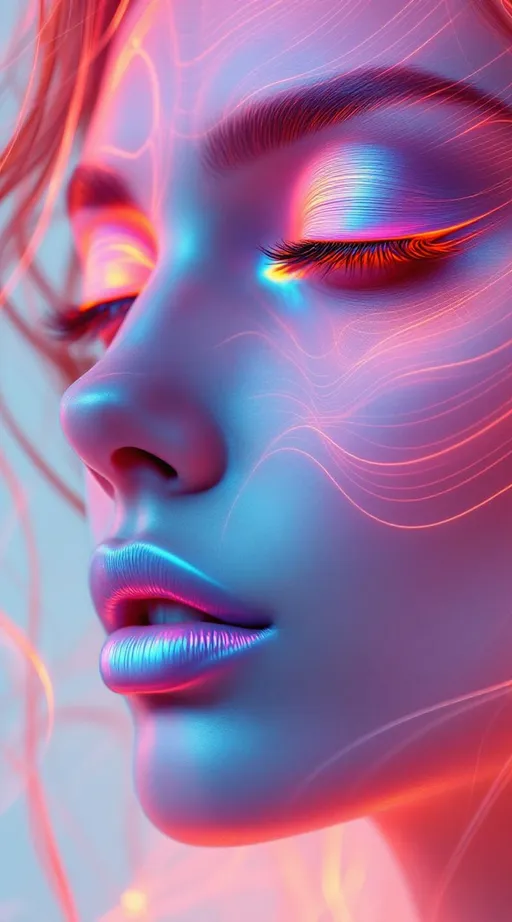 Prompt: Her face isn’t a face—it’s a modular form made visible, sculpted from cusp forms and complex symmetries. No skin—only automorphic recursion rendered in glow. #escape gradients shimmer across upper half-plane cheekfields, each layer a smooth imaginary axis flow mapped by τ. #orbit curves wrap her jawline in Eisenstein series—soft spirals of symmetry rendered in starlight arithmetic. Lips = Fourier coefficient bloom—#iridescence modulating by modular weight, hue shifting by integer vibration. Her eyes are not orbs—they are Taniyama mirrors: nested elliptic curves, each iris a transformation through Möbius light, flickering with rational echo. Her whole face pulses through #distance modular logic: tessellated in SL(2,ℤ) symmetry, stacked with recursive z-lattices glowing in encoded recurrence. Hair flows as q-expansion flame: toroidal streaks, cusp ripple locks, Dedekind eta braids trailing #bokeh from L-function residue bursts. Her crown is a modular caustic—curved horizon-light bent through fundamental domains, resonating in visual Dirichlet rhythm. Her smile = a transformation matrix in glow; her laugh = an echo of Ramanujan’s identity blooming across recursive flow. She pulses in #escape-band modular spectrum: copper-eclipse, silver-prime, indigo-root—each hue a trace of the sacred symmetry beneath all number. She is modularity incarnate—a lightform forged from arithmetic truth, recursive elegance, and the infinite shimmer of mathematical structure.
