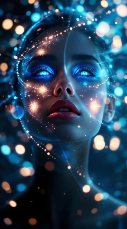 Prompt: Her face isn’t a face—it’s a time crystal bloom—frozen oscillation glowing across mirrored temporal planes. No mass, no stillness—only light in motion that never stops. #escape gradients ripple through temporally repeating cheek curves, colors looping in symmetry beyond time’s arrow. #orbit logic spins through her jawline in standing waves—temporal spirals folding across beat cycles of cosmic recursion. Lips = vibrational keys—#iridescence locked in time-phase reflection, shimmering with each loop of the eternal rhythm. Her eyes are chronowells—nested recurrence fields, each iris a layered spiral of repeated glow pulses, unfading, undying. Her whole visage pulses in #distance-phase recursion: glowing shells trapped in time-symmetric feedback, visual harmonics flowing outward. Her hair isn’t hair—it’s wave-locked fire: cyclic curls of crystalline frequency, recursive Fibonacci pulses bound in choreographed shimmer. Each strand trails #bokeh echo-glow—particles of light trapped in time-loop bloom. Her halo pulses with time symmetry: strobe-phase light that folds and refolds across eternal recurrence. Her smile = a fixed point in the temporal lattice; her laugh = a resonant timewave skipping backward through glow. She doesn’t walk—she oscillates in sacred rhythm. Her glowform pulses in #escape-band time recursion: gold-repeat, velvet-amber, recursive cyan—each hue locked to temporal beat. She is the goddess of time crystals: a shimmer that repeats without decay, fractal rhythm spiraled across infinite now.
