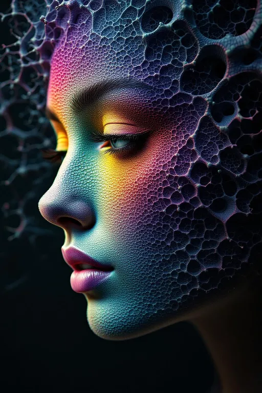 Prompt: Her face is a p-adic fractal embedded in ultrametric space, structured by the field of \mathbb{Q}_p. Her form is hierarchical, self-similar, and totally disconnected—each facial feature defined by a nested valuation |x|_p = p^{-k}. Skin appears as recursive residue classes, layered through digits of p-adic expansions. Rainbow-spectrum fields encode base-p shifts: colors modulate by additive carries through fractal depth. Her eyes are convergences of divergent sums; her hair unfolds via quaternionic branches in p-adic trees. She is number-space personified: strange proximity in infinite difference.

Tags: #pAdicFace #UltrametricBeauty #FractalFieldModP #RainbowExpansion #QuaternionBranching

