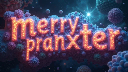 Prompt: Imagine the word "merrypranxter" emerging in an extraordinarily colorful, super hyperrealistic, and quantum psychedelic style, where each letter becomes a vibrant entity within a surreal universe.

Each letter of "merrypranxter" is crafted from the intricate, lattice-like structures of **Tricolocapsa**, resembling a network of crystalline webs. These forms are alive with color, their surfaces rippling with waves of luminescent hues that shift and change, creating a dynamic script that seems to pulse with cosmic energy.

The entire word is bathed in the radiant glow of **Nonionella stella**, casting an iridescent light that dances across each letter. This glow gives the text an ethereal quality, as if it floats above the chaotic scene, its shadows painted in vibrant, shifting colors that add depth and intrigue.

Interwoven through the letters are the swirling, chaotic patterns of the **Hénon Map**, rendered in a kaleidoscope of psychedelic colors. These dynamic attractors twist and turn around the text, creating an ever-changing backdrop that defies the laws of physics, enhancing the handwritten style with layers of complexity and movement.

In this quantum dreamscape, the letters of "merrypranxter" exist in a state of constant flux, embodying the principles of quantum superposition. The script appears both solid and ephemeral, here and not here, in a continuous dance of transformation that challenges perception and invites curiosity.

The overall effect is a mesmerizing fusion of color, form, and quantum phenomena, where the word "merrypranxter" becomes a central feature in this bizarrely beautiful universe. Its crazy, weird handwritten style perfectly complements the psychedelic tapestry of this extraordinary landscape, inviting the viewer to explore the depths of its infinite possibilities.