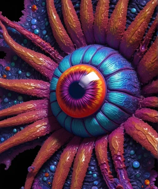 Prompt: Extreme psychedelic hyperrealism- Super high definition ultra textural floral entity psychedelic hallucination surrealism, psychedelic alien flower creature, detailed, highres, intense colors, eerie lighting, bizarre features, unsettling atmosphere, otherworldly, distorted proportions, mind-bending, dreamlike, abstract,, organic textures