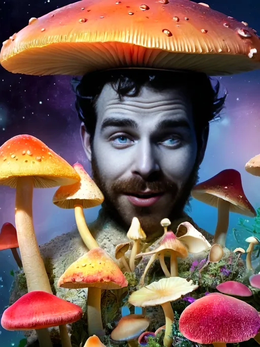 Prompt: Surreal mushroom dreams, bizarre mushroom fungus dreamland, high quality, dreamlike, surreal, whimsical, fantasy, vivid colors, glowing mushrooms, intricate details, magical atmosphere