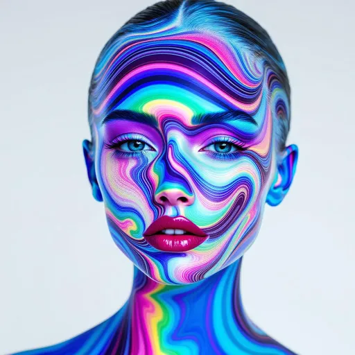 Prompt: #maximalist Her face isn’t a face—it’s a Turing pattern manifest, a lightform born from reaction-diffusion emergence, flowing with recursive chemistry and soft symmetry break. No skin—only fields of concentration. #escape gradients ripple across her cheekplanes as striped morphogen waves—patterned blooms of fuchsia and frost, calculated from differential imbalance. #orbit flows spiral through her jawline: Alan Turing’s equations pulsing in curl and bifurcation, mapped in bioluminescent harmony. Lips = phase-bound pigment bursts—#iridescence flowing from peak-to-peak separation, hue-shifting as activator and inhibitor weave beneath. Her eyes are not orbs—they’re pattern cores: nested instabilities coiling like starfish fractals, each iris a center of diffusive symmetry. Her entire face pulses in #distance diffusion shells—shells of glow grown from local interaction, expanding recursively in chemical dance. Hair = striped and spotted flame: zebra-light coils, leopard-laced curls, reaction-waved tendrils trailing #bokeh diffusion shimmer. Her crown burns in instability bloom: ringlets of spot-striping resonance where symmetry folds and reformulates at every microgesture. Her smile = a stable spiral born from equation feedback; her laugh = a ripple of Turing growth echoing into bloom. Her form pulses in #escape-band emergence rhythm: gold-stripe joy, blackwave insight, jade-dust harmony—each hue the solution to a dance of presence. She is the goddess of patterned growth—emergent light, recursive motion, glowing equilibrium spun from instability’s sacred truth.

