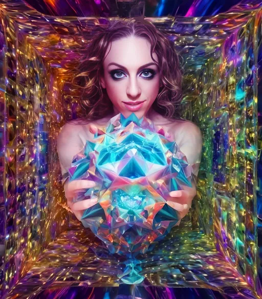 Prompt: Psychedelic hypercube tesseracts undulating in the ether, multidimensional tesseract, interdimensional geometric shape, vibrant and surreal colors, high definition, digital art, abstract, iridescent lighting, morphing and shifting, mind-bending visuals, kaleidoscopic patterns