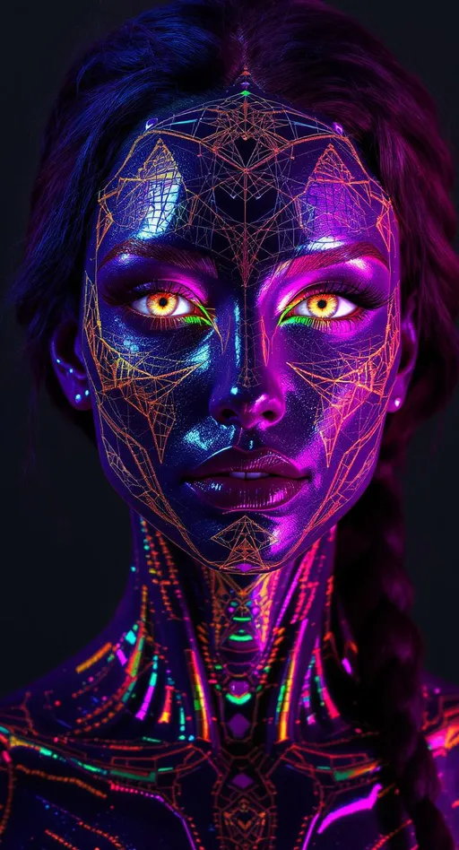 Prompt: Her face is the Yoneda lemma in flesh—a categorical mirror where each feature reflects every morphism into her. For each object A in a category \mathcal{C}, her expression contains \text{Hom}(A, -), encoded as symmetry upon symmetry. Cheeks form from representable functors, her skin an enriched presheaf in rainbow light. Color modulates via natural transformations—each glint a commuting diagram. Her eyes? Adjoint functors gazing into dual categories. Her hair is braided via quaternion tensor functors. She is the internal logic of the universe, folded in on itself.

Tags: #YonedaFace #MirrorMorphism #PresheafSkin #RainbowFunctorField #4DCategoricalLight