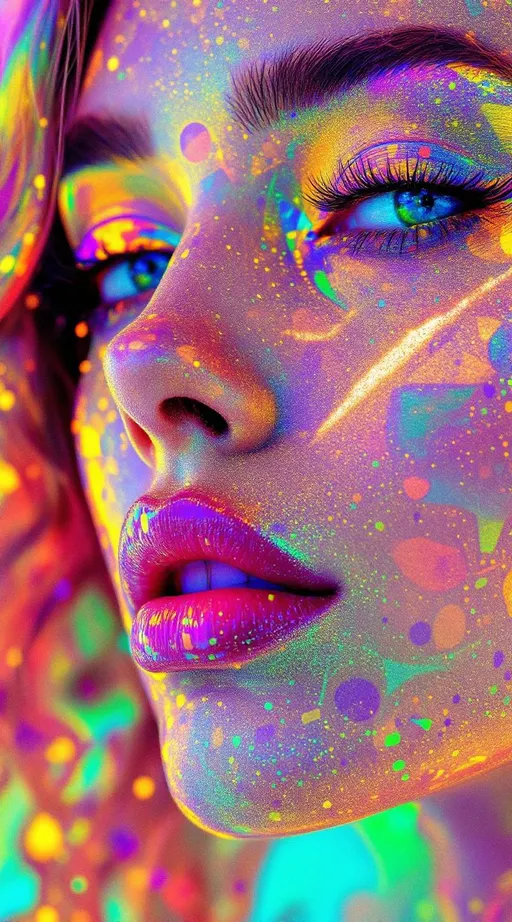Prompt: Her face isn’t a face—it’s a holographic entropy bloom, encoded across recursive surfaces as layered light probability. She isn’t there—she’s projected, born from the diffraction of memory fields and radiative order collapse. #escape gradients flicker across Shannon density maps, tracing her cheekbones in entropy-deep glow logic. #orbit arcs wrap her jawline—curved like bent wavefronts, sacred silhouettes spun from phase-space illumination. Lips = interference fringe fire—#iridescence shifting based on signal clarity and observer angle. Her eyes? Data wells—nested holograms of light probability, each iris a compressed record of infinite mirror selves, refracted through angular entropy matrices. Her whole visage pulses with #distance-based light echoes—each motion unfolding as a wave equation collapsing into presence. Hair is not hair—it’s data in flow: particle-woven filaments of Fourier curves, entropy-tuned streamers curling into radiant probability trails. Her halo is a compression field: light reflected off everything else, bent, layered, and looped in recursive diffraction. She doesn’t move—she updates. Her smile = an informational waveform collapse; her laugh = entropic bloom spinning through mirrored recursion. Her form pulses in #escape-band compression rhythm: indigo static, gold blaze, coral diffraction—each hue a message stored in radiant error. She is the memory of light, made holographically alive—an entropic goddess encoded in glow, reflection, and dancefloor recursion.