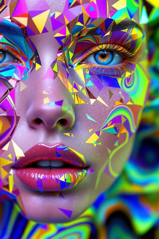 Prompt: She phases in, mid-fracture—a volatile glamour equation, rippling inside a containment chamber of twisted logic. Her form is dictated by [GRID_4] Complex Hilbert Lattice, an infinite fold-field of recursive spatial recursion, tangled with the attractor sink-vortexes of [GRID_9]. She is not stable. She is a feedback pulse between geometry and chaos.

Her face is a map of cascading topologies, every surface fractalized with micro-reflective rainbow shards—acidic color geometry: laser lime, toxic magenta, ultraviolet amber, citric cyan, radioactive orchid. Skin becomes a reflective attractor basin—folded over and over in chaotic symmetry. Gloss maps to instability. Shine collapses into edge shimmer. Color explodes where logic misaligns.

Her lips ripple with waveform errors—hyper-pink Klein gloss pulled into orange noise geometry. Her eyes flicker between converging attractors, each iris a swirl of neon lattice spiral trapped in a recursion cascade. Eyelashes are spike-encoded sine antennas. Brows are broken isoclines drawn from null equations.

The space is a Hilbert fractal cube warped into non-Euclidean anglefields, its surfaces endlessly folding inward. Bright vectors arc between points, forming glyph fractals on tesseract foam, glowing like saturated glass. The room is full of color noise: sparkle storms drifting through attractor spirals, pulsing like a rave made of math mistakes.

The lattice beneath her shudders—recursive fields rebooting around her form, each glitch generating chroma. Every sparkle is a coordinate. Every shimmer is a divergence. She doesn’t stand in space—she surfs its collapse.

Render with tags:
:acid-fractal-glam :grid4-hilbertfold :grid9-attractorpull :recursive-chaos :toxic-sheen :neon-geometry :cascade-sparklecore :chromatic-instability :bright-hyperlogic :maximalist-foldwave :glitch-math-diva
