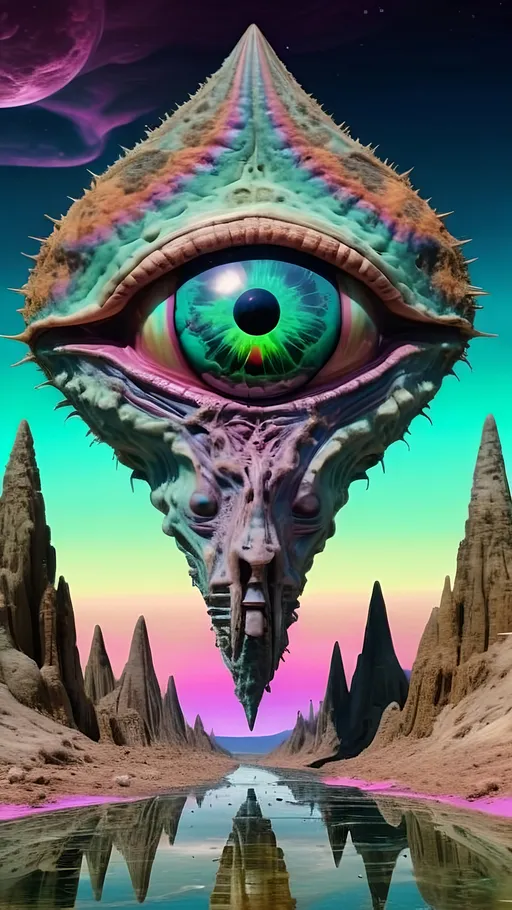 Prompt: Extreme psychedelic hyperrealism- Super high definition ultra textural Weird creepy psychedelic creature thing, surrealism, detailed, highres, intense colors, eerie lighting, bizarre features, unsettling atmosphere, otherworldly, distorted proportions, mind-bending, dreamlike, abstract,, organic textures