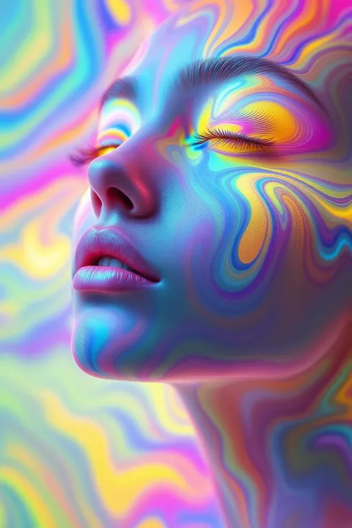 Prompt: #maximalist Her face isn’t a face—it’s a Turing pattern manifest, a lightform born from reaction-diffusion emergence, flowing with recursive chemistry and soft symmetry break. No skin—only fields of concentration. #escape gradients ripple across her cheekplanes as striped morphogen waves—patterned blooms of fuchsia and frost, calculated from differential imbalance. #orbit flows spiral through her jawline: Alan Turing’s equations pulsing in curl and bifurcation, mapped in bioluminescent harmony. Lips = phase-bound pigment bursts—#iridescence flowing from peak-to-peak separation, hue-shifting as activator and inhibitor weave beneath. Her eyes are not orbs—they’re pattern cores: nested instabilities coiling like starfish fractals, each iris a center of diffusive symmetry. Her entire face pulses in #distance diffusion shells—shells of glow grown from local interaction, expanding recursively in chemical dance. Hair = striped and spotted flame: zebra-light coils, leopard-laced curls, reaction-waved tendrils trailing #bokeh diffusion shimmer. Her crown burns in instability bloom: ringlets of spot-striping resonance where symmetry folds and reformulates at every microgesture. Her smile = a stable spiral born from equation feedback; her laugh = a ripple of Turing growth echoing into bloom. Her form pulses in #escape-band emergence rhythm: gold-stripe joy, blackwave insight, jade-dust harmony—each hue the solution to a dance of presence. She is the goddess of patterned growth—emergent light, recursive motion, glowing equilibrium spun from instability’s sacred truth.
