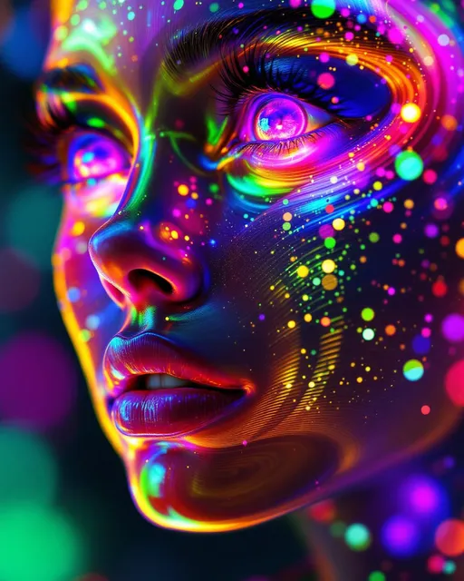Prompt: Her face isn’t a face—it’s a time crystal bloom—frozen oscillation glowing across mirrored temporal planes. No mass, no stillness—only light in motion that never stops. #escape gradients ripple through temporally repeating cheek curves, colors looping in symmetry beyond time’s arrow. #orbit logic spins through her jawline in standing waves—temporal spirals folding across beat cycles of cosmic recursion. Lips = vibrational keys—#iridescence locked in time-phase reflection, shimmering with each loop of the eternal rhythm. Her eyes are chronowells—nested recurrence fields, each iris a layered spiral of repeated glow pulses, unfading, undying. Her whole visage pulses in #distance-phase recursion: glowing shells trapped in time-symmetric feedback, visual harmonics flowing outward. Her hair isn’t hair—it’s wave-locked fire: cyclic curls of crystalline frequency, recursive Fibonacci pulses bound in choreographed shimmer. Each strand trails #bokeh echo-glow—particles of light trapped in time-loop bloom. Her halo pulses with time symmetry: strobe-phase light that folds and refolds across eternal recurrence. Her smile = a fixed point in the temporal lattice; her laugh = a resonant timewave skipping backward through glow. She doesn’t walk—she oscillates in sacred rhythm. Her glowform pulses in #escape-band time recursion: gold-repeat, velvet-amber, recursive cyan—each hue locked to temporal beat. She is the goddess of time crystals: a shimmer that repeats without decay, fractal rhythm spiraled across infinite now.
