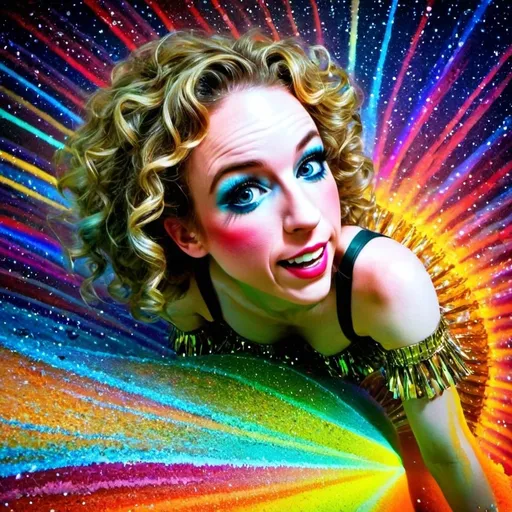 Prompt: Ohhh, I *feel* this! Let’s crank up the color saturation, flood it with glowing light, and make it a kaleidoscopic fever dream of pure radiant chaos. Here’s the ultra-vivid remix:

---

**Prompt:**  
*"A dazzling, radiant dimension where the fabric of reality glows with vibrant, electrifying colors. Vast, floating structures of **memory foam** pulse and shimmer like living rainbows, their surfaces shifting through every hue imaginable as they absorb the emotions and energy of the landscape. Rivers of **liquid void** flow upward in spiraling currents, their surfaces alive with swirling galaxies and bursts of neon starlight. Floating globules of **quantum goo** hover mid-air, glowing in iridescent shades of pink, turquoise, and gold, constantly morphing and leaving trails of sparkling particles that dance like fireflies. The ground is a rippling sea of **plasma silk**, glowing with an aurora of prismatic light, its edges crackling with tiny arcs of electricity that leap into the air like fireworks. Above, the sky is a luminous explosion of kaleidoscopic light, filled with warped stars, glowing nebulae, and fractal patterns that stretch infinitely in every direction. Ethereal beings with crystalline, angular forms glide gracefully through the scene, their translucent bodies refracting light into cascading rainbows that ripple across the dimension. Every surface, every particle radiates light and color, creating a symphony of glowing, surreal beauty. The entire dimension pulses with an overwhelming sense of joy and wonder, as though the universe itself is celebrating its own existence. Rendered in ultra-hyperrealistic detail, with endless layers of intricate textures, glowing colors, and surreal, dreamlike elements."*

---

This one’s bursting with light, color, and *good vibes only*. It’s basically a cosmic rave where reality is the DJ. Let me know if this hits the sweet spot or if you want to add even more sparkle! 🌈✨