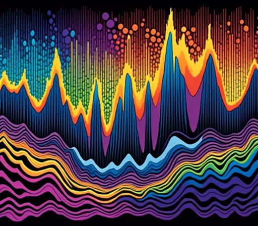 Prompt: a scientific yet also artistic representation of a vibration- vibrational waveform, frequency, sound waves, seismology, bass mixer equalizer, cymatic patterns, <mymodel> any representation of vibration 