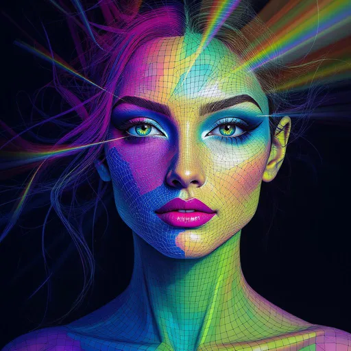 Prompt: Her face emerges in tropical space: geometry reimagined through min-plus algebra. Her features are convex hulls in ℝ² under tropical addition a \oplus b = \min(a, b), and multiplication a \otimes b = a + b. Cheeks become piecewise-linear terraces; her nose, a tropical line intersecting infinity. Rainbow light is refracted via valuation maps from algebraic curves, forming spectral prisms on her face’s ridged geometry. Hair trails through quaternion-tropical dual spaces. Her eyes? Intersections of Newton polygons and attractor paths. She is math made discrete: elegance in broken slope.

Tags: #TropicalGeometry #MinPlusFace #PiecewiseRainbow #FractalPolygons #QuaternionDuality

