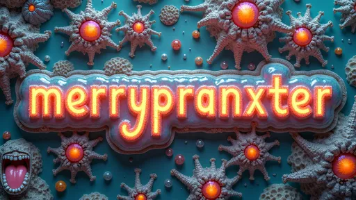 Prompt: Create the word "merrypranxter" integrated into an extremely hyper-realistic, ultra-textural, weird, trippy, surreal psychedelic scene. The text should embody Cardioid Curves with a translucent, pearlescent finish, inlaid with opal and glittering crystal accents. Surround the word with elements like silver, pyrite, and quartz, using bright, vivid teals, blues, pinks, yellows, and greens. Illuminate the scene with abundant light, featuring colorful, compound psychedelic human eyes, rows of human teeth, tongues, and elements of fungus, atoms, and diatoms. Incorporate Tessellation and Penrose tiling within the background, emphasizing extreme high definition organic and mineral textures that blend seamlessly with the text.