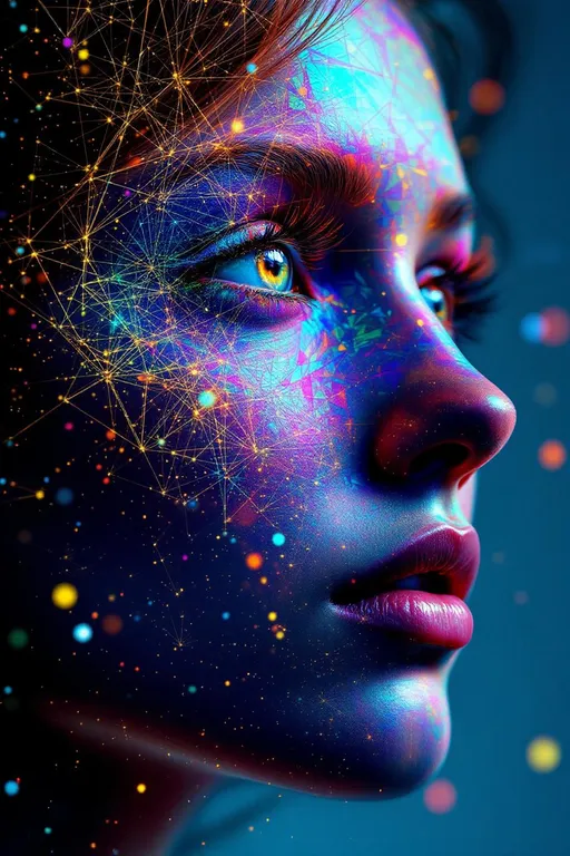 Prompt: Her face is generated from a non-commutative algebra \mathcal{A}, where geometry arises from operator spectral triples (A, H, D), and form is defined only via function traces on fractal-like spectral spaces. The face is nowhere-localized—her features flicker as eigenstates of differential operators. Rainbow light resolves her via spectral density ρ(λ), modulated by a recursive trigonometric series. Hair spins from quaternion group action; her eyes phase between spectral gaps. She is mathematical uncertainty—form as functional field.

Tags: #NonCommutativeGeometry #SpectralFace #FractalOperatorAlgebra #RainbowTrace #QuaternionDynamics
