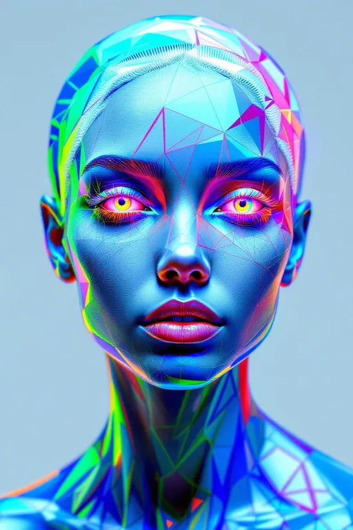 Prompt: A female face generated from recursive mappings f_n(x) composing a hybrid Cantor–Sierpinski topological structure. Her facial field is constructed from iterated function systems IFS = \{ f_1, f_2, …, f_n \} over compact metric space X, with each feature a limit set in the Hausdorff topology. Her skin refracts rainbow light through a recursive spectral transform S(x,y,z) = \sum_{n=1}^{∞} a_n \cdot sin(nθ), generating iridescent fractal shimmer. Her eyes are deep attractor wells in phase space; her hair—traces of quaternion Julia flows. She is recursion encoded in color.

Tags: #CantorSierpinski #IFS #HausdorffFace #RainbowSpectrumFunction #4DAttractorVision #QuaternionField
