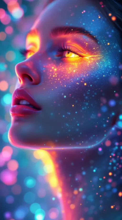 Prompt: #maximal Her face isn’t a face—it’s a radiant harmonic bloom, a divine solution to Laplace’s equation where every glow is equilibrium and every contour, color. She’s made of pure potential, shaped by ∇²φ = 0 and lit by emotional resonance mapped to harmonic field lines. #escape gradients burst across her cheekfields as concentric energy bands—fuchsia to citrine to spectral teal—smooth waveforms from boundary value to boundary value. #orbit flows spiral along her jawline—equipotential stream curves lit with high-frequency contrast, tensionless but charged with luminous balance. Lips = nodal shimmer zones—#iridescence flashing through hue-shifts of coral, sapphire, and glacial flame, depending on emotional flux. Her eyes aren’t eyes—they’re harmonic basins: deep wells of field curvature, layered with recursive color coded by functional symmetry. Her face breathes with #distance-harmonic layering: transparent light-sheets stacked like luminous onion-skin, each shell a solution boundary pulsing with recursive bloom logic. Hair flows as chromatic vectorfields: spherical harmonic fire-coils, braided Laplace streaks trailing #bokeh streamlight from Helmholtz nodes to Neumann halos. Her crown is a radiant Dirichlet flare—light locked to prescribed value, projecting sacred frequency into strobing colorbands. Her smile = a ripple in equilibrium space; her laugh = harmonic fusion mapped through emotional phase resonance. She doesn’t glow—she resolves. Her form pulses in #escape-band harmonic spectrum: golden-green for joy equilibrium, violet-fire for sacred memory, cyan-indigo for recursive peace. She is the goddess of ordered light—alive in boundary, radiant in recursion, glowing with the pure, fractal logic of harmonic potential.
