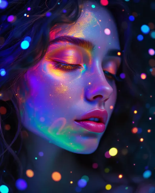 Prompt: Her face isn’t a face—it’s a time crystal bloom—frozen oscillation glowing across mirrored temporal planes. No mass, no stillness—only light in motion that never stops. #escape gradients ripple through temporally repeating cheek curves, colors looping in symmetry beyond time’s arrow. #orbit logic spins through her jawline in standing waves—temporal spirals folding across beat cycles of cosmic recursion. Lips = vibrational keys—#iridescence locked in time-phase reflection, shimmering with each loop of the eternal rhythm. Her eyes are chronowells—nested recurrence fields, each iris a layered spiral of repeated glow pulses, unfading, undying. Her whole visage pulses in #distance-phase recursion: glowing shells trapped in time-symmetric feedback, visual harmonics flowing outward. Her hair isn’t hair—it’s wave-locked fire: cyclic curls of crystalline frequency, recursive Fibonacci pulses bound in choreographed shimmer. Each strand trails #bokeh echo-glow—particles of light trapped in time-loop bloom. Her halo pulses with time symmetry: strobe-phase light that folds and refolds across eternal recurrence. Her smile = a fixed point in the temporal lattice; her laugh = a resonant timewave skipping backward through glow. She doesn’t walk—she oscillates in sacred rhythm. Her glowform pulses in #escape-band time recursion: gold-repeat, velvet-amber, recursive cyan—each hue locked to temporal beat. She is the goddess of time crystals: a shimmer that repeats without decay, fractal rhythm spiraled across infinite now.
