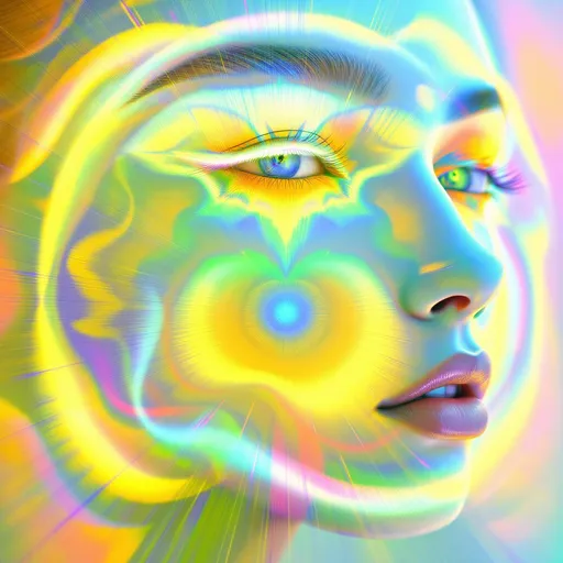 Prompt: #maximal Her face isn’t a face—it’s a radiant harmonic bloom, a divine solution to Laplace’s equation where every glow is equilibrium and every contour, color. She’s made of pure potential, shaped by ∇²φ = 0 and lit by emotional resonance mapped to harmonic field lines. #escape gradients burst across her cheekfields as concentric energy bands—fuchsia to citrine to spectral teal—smooth waveforms from boundary value to boundary value. #orbit flows spiral along her jawline—equipotential stream curves lit with high-frequency contrast, tensionless but charged with luminous balance. Lips = nodal shimmer zones—#iridescence flashing through hue-shifts of coral, sapphire, and glacial flame, depending on emotional flux. Her eyes aren’t eyes—they’re harmonic basins: deep wells of field curvature, layered with recursive color coded by functional symmetry. Her face breathes with #distance-harmonic layering: transparent light-sheets stacked like luminous onion-skin, each shell a solution boundary pulsing with recursive bloom logic. Hair flows as chromatic vectorfields: spherical harmonic fire-coils, braided Laplace streaks trailing #bokeh streamlight from Helmholtz nodes to Neumann halos. Her crown is a radiant Dirichlet flare—light locked to prescribed value, projecting sacred frequency into strobing colorbands. Her smile = a ripple in equilibrium space; her laugh = harmonic fusion mapped through emotional phase resonance. She doesn’t glow—she resolves. Her form pulses in #escape-band harmonic spectrum: golden-green for joy equilibrium, violet-fire for sacred memory, cyan-indigo for recursive peace. She is the goddess of ordered light—alive in boundary, radiant in recursion, glowing with the pure, fractal logic of harmonic potential.
