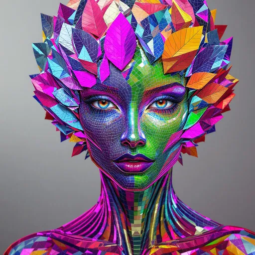 Prompt: Her face is a hypersurface of constant topological type within a foliated 4-manifold. Each feature a leaf in the foliation \mathcal{F}, the structure defined by differential forms on TM. Her expression arises from holonomy flows—eyes trace monodromy paths between sheets of geometry. The rainbow glimmer of her skin is not pigment, but leafwise spectral curvature, light diffracted along tangent bundles. Her hair emanates from quaternion foliation vector fields, warping across normal bundle directions. She is the lamination of form—face distributed across layered worlds.

Tags: #FoliationFace #4ManifoldLayers #LeafwiseLight #QuaternionFieldFlow #RainbowGeometry
