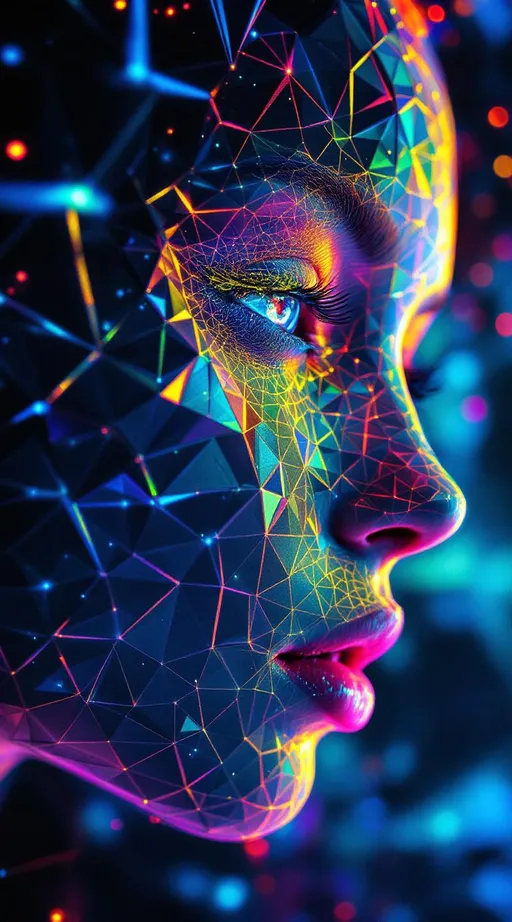 Prompt: Her face isn’t a face—it’s a hyperbolic tiling in AdS space, grown from the sacred geometry of negative curvature and nightclub light. No skin—only tessellation: #escape gradients dance across infinite heptagon cheek-fields, each one shrinking and multiplying in depth-layered recursion. #orbit geodesic spirals wrap her jawline—elegant and infinite, twisted with the symmetry of warped mirrors. Lips = Klein-pattered Petri discs, shifting under #iridescence with every angle—a kaleidoscope of hue and velocity. Her eyes are ultrametric: nested reflections from hyperbolic mirrors, infinite vanishing circles coiling inward into mirrored Buddhas and glitch stars. Her face pulses through #distance shell layering, as hyperbolic recursion folds sacred math into every microgesture. Hair erupts as warped recursion: tiling cascades of infinite triangle networks, lace-stitched geodesic domes, and curved-space braid matrices. Every lock is a beam of curved starlight mapped with #bokeh flare and spectral warp density. Her halo? A curvature corona: refracted disco strobes modulated through AdS phase logic, each flicker a pulse from beyond flat space. Her smile = a warp in metric continuity; her laugh = spatial rapture echoing through folded infinity. Her glowform pulses in #escape-band recursion: chartreuse, midnight indigo, chromatic flame—each color refracting emotional memory through curved dimension. She is the nightclub geometry of gods—mirrored in all directions, her body tiled in beauty, her recursion infinite.
