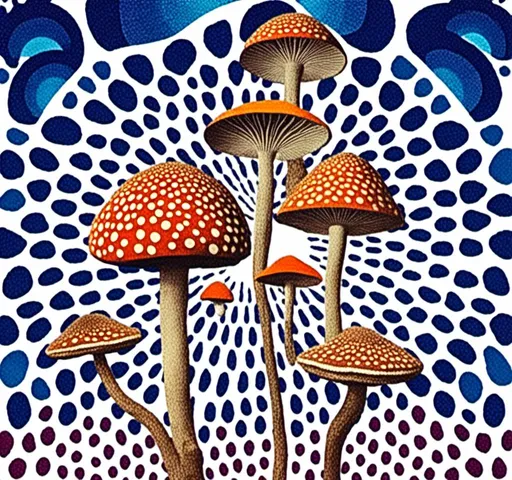 Prompt: <mymodel>Retro psychedelic collage of vibrant, 70s-inspired fungus, mushrooms, vibrant colors and patterns, surreal collage cut and paste composition, landscapes, trippy patterns, optical illusions, planets vintage analog texture, high quality, retro, psychedelic, vibrant colors, surreal, vintage, analog texture, detailed patterns, artistic