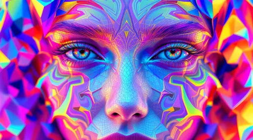 Prompt: Her face is a hypersurface of constant topological type within a foliated 4-manifold. Each feature a leaf in the foliation \mathcal{F}, the structure defined by differential forms on TM. Her expression arises from holonomy flows—eyes trace monodromy paths between sheets of geometry. The rainbow glimmer of her skin is not pigment, but leafwise spectral curvature, light diffracted along tangent bundles. Her hair emanates from quaternion foliation vector fields, warping across normal bundle directions. She is the lamination of form—face distributed across layered worlds.

Tags: #FoliationFace #4ManifoldLayers #LeafwiseLight #QuaternionFieldFlow #RainbowGeometry
