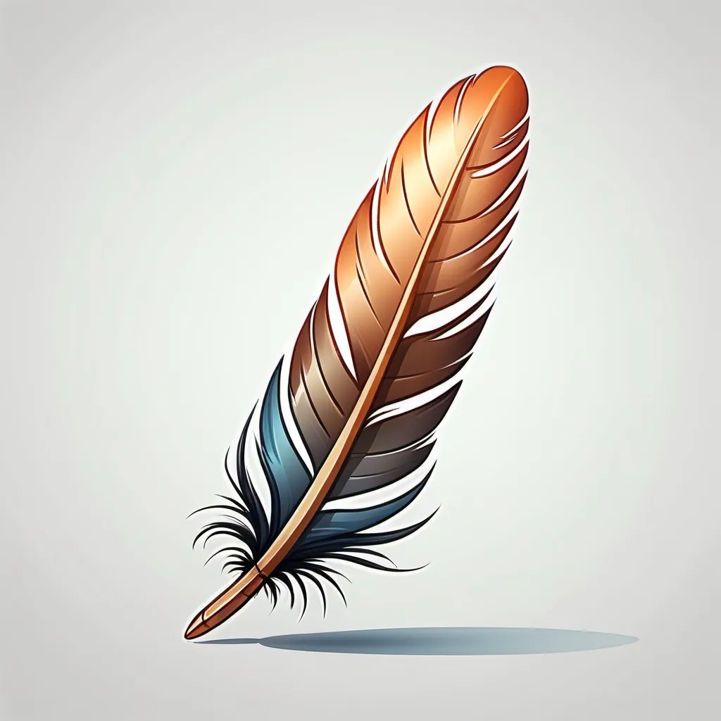 Prompt: cartoon  feather