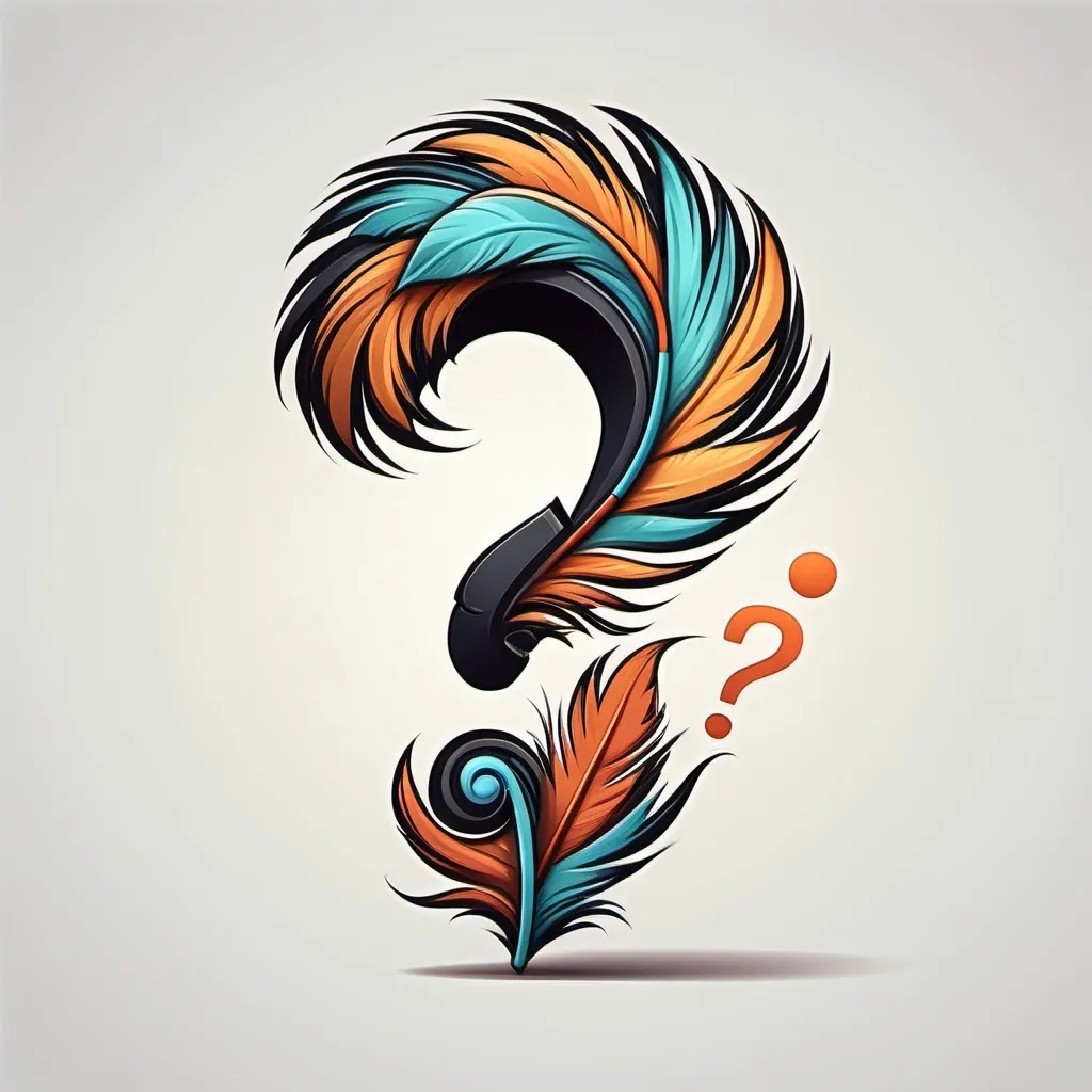 Prompt: cartoon feather
Question mark